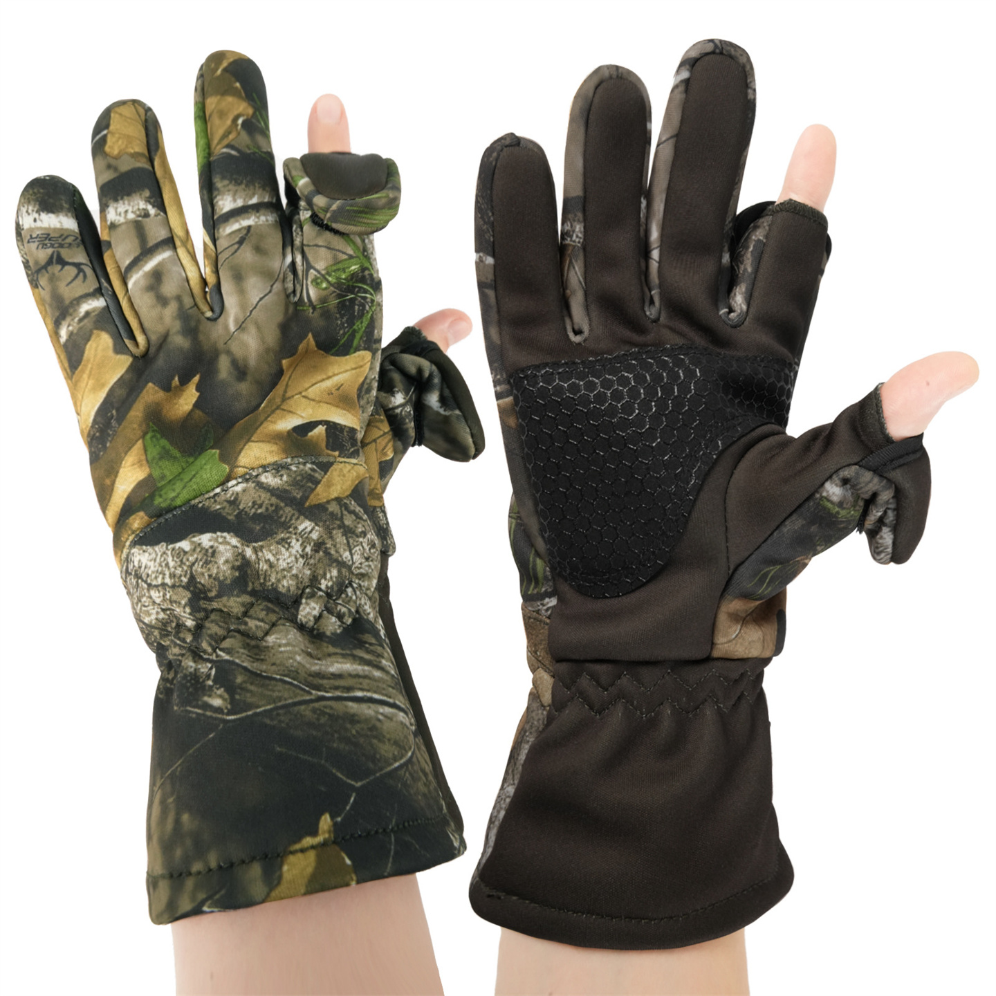 Outdoor Hunting Fleece - Outdoor Bionic Hunting Camouflage Gloves Men