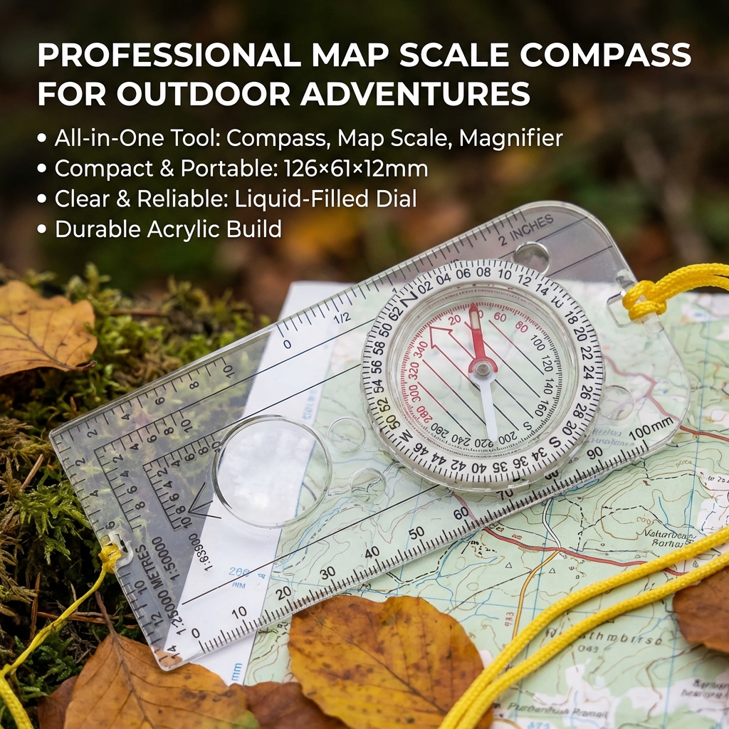 Outdoor Hunting Maps - Navigation Map Ruler Compass - Scouting