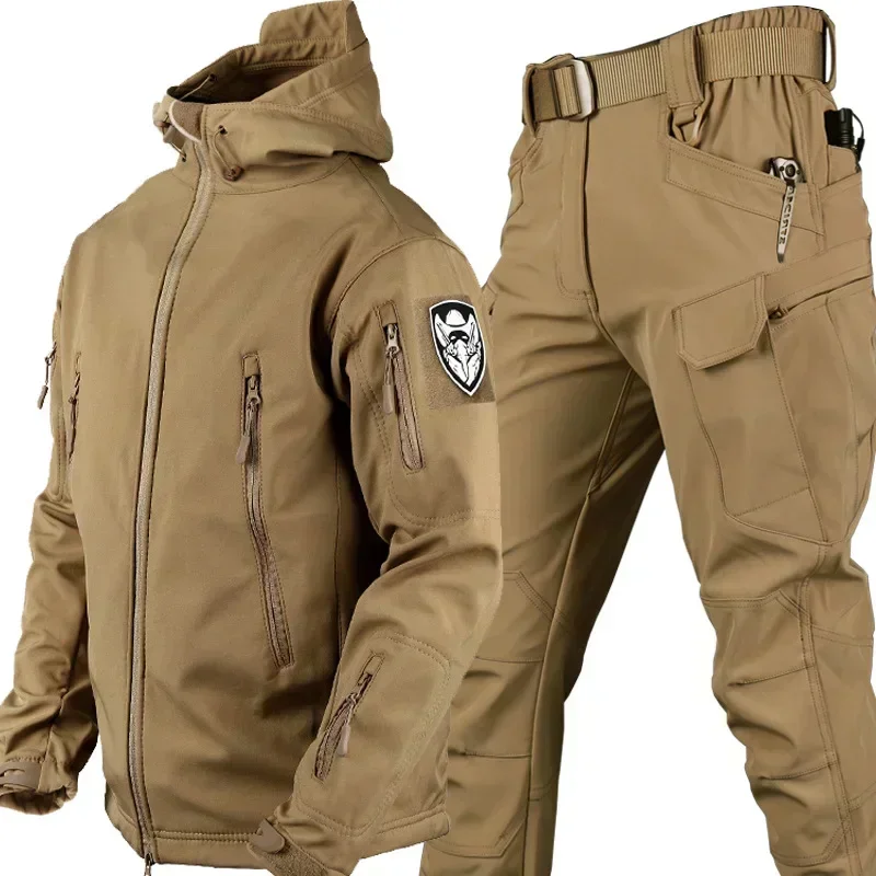 2Pcs Winter Men Camo Suit Wate - Outdoor Hunting Fleece review and price