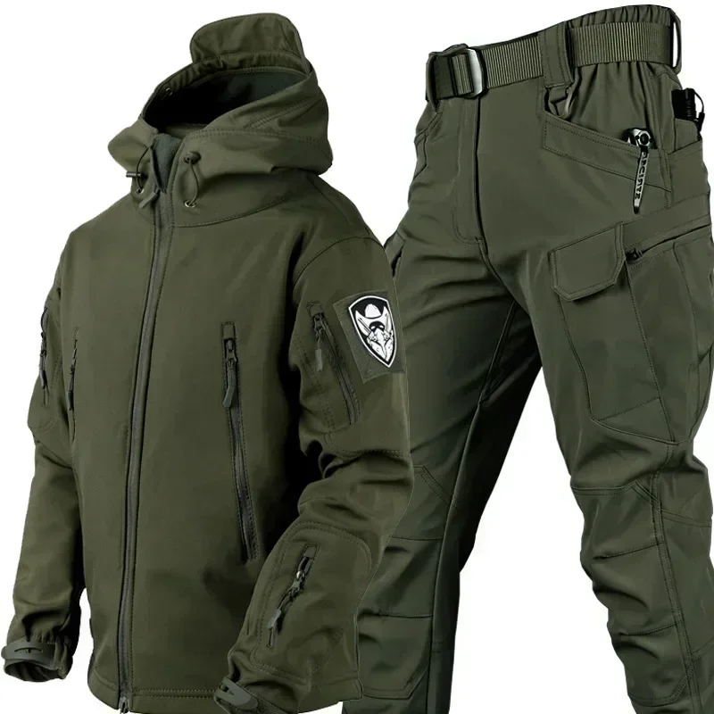 2Pcs Winter Men Camo Suit Wate - Outdoor Hunting Fleece review and price