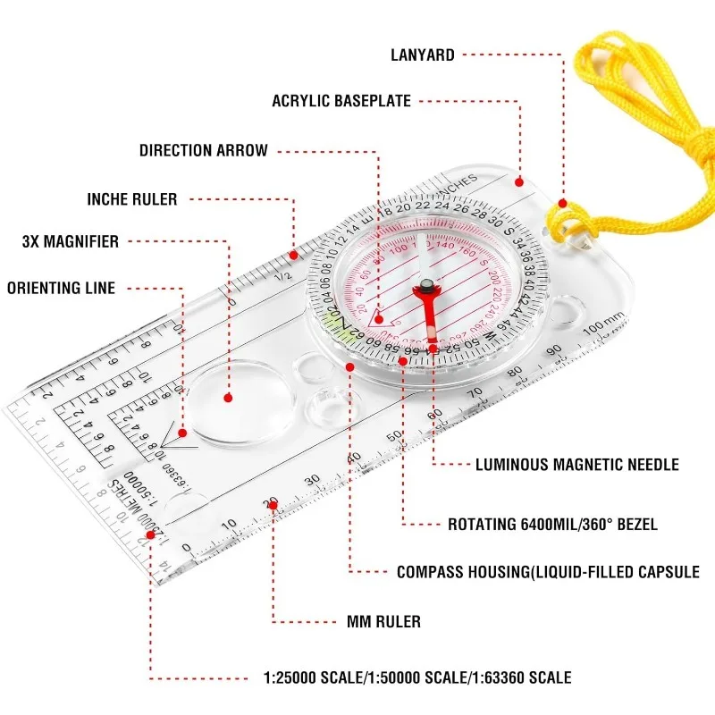 DC40-3A Compass Navigation Map - Outdoor Hunting Maps review and price
