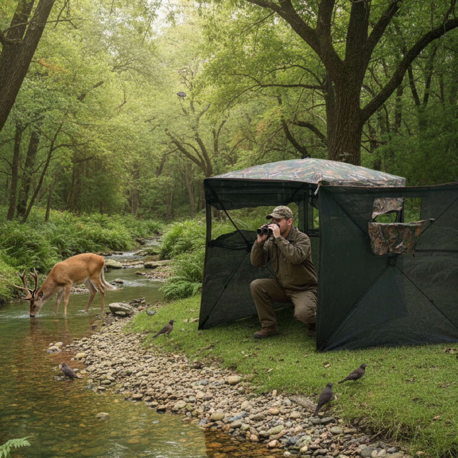 Camouflage Pop-Up Hunting Blin - Hunting & Outdoor Supplies Carterton Reviews review and price