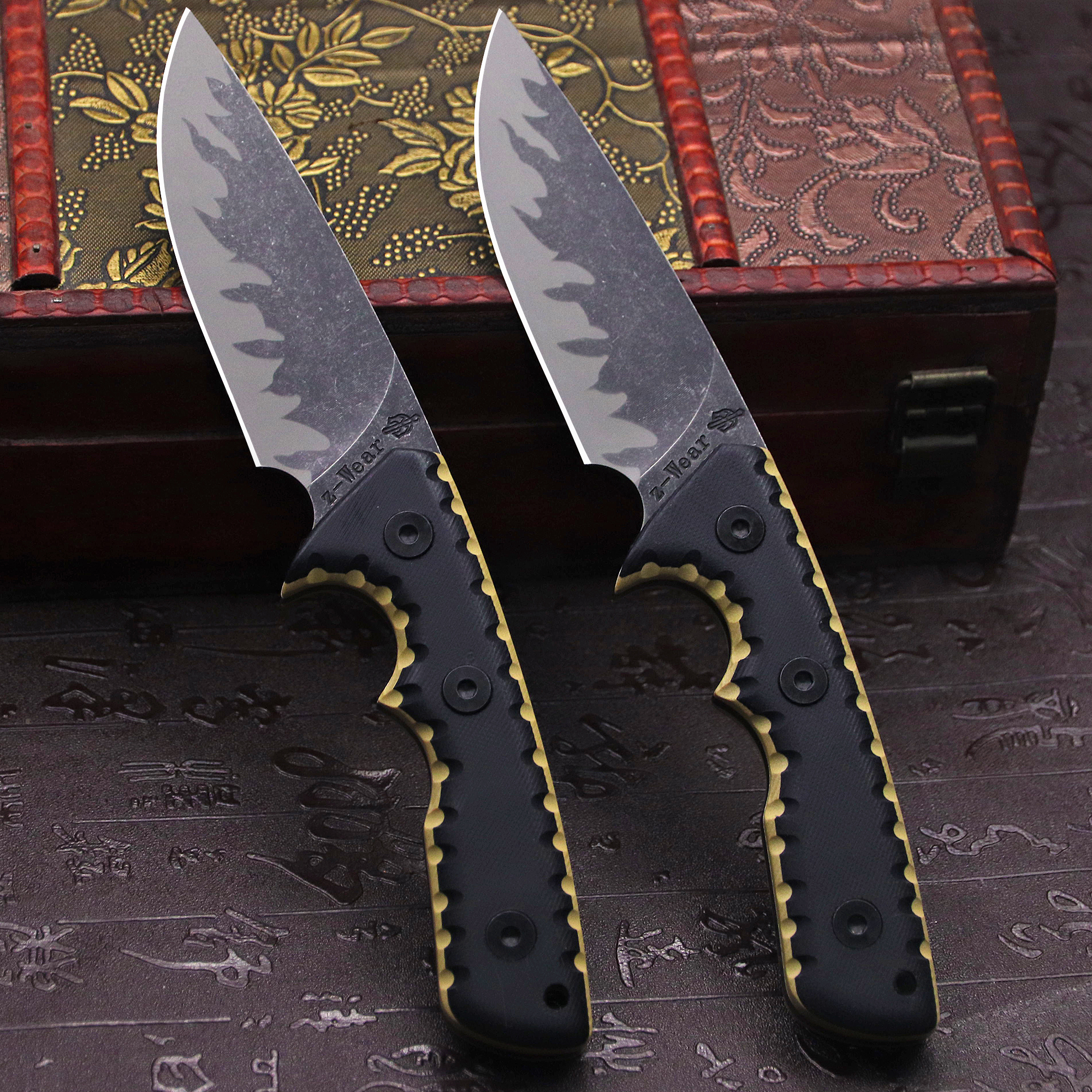 M-L (USA) DC53 Stone Washed Fu - Hunting Outdoor Edge Knives review and price