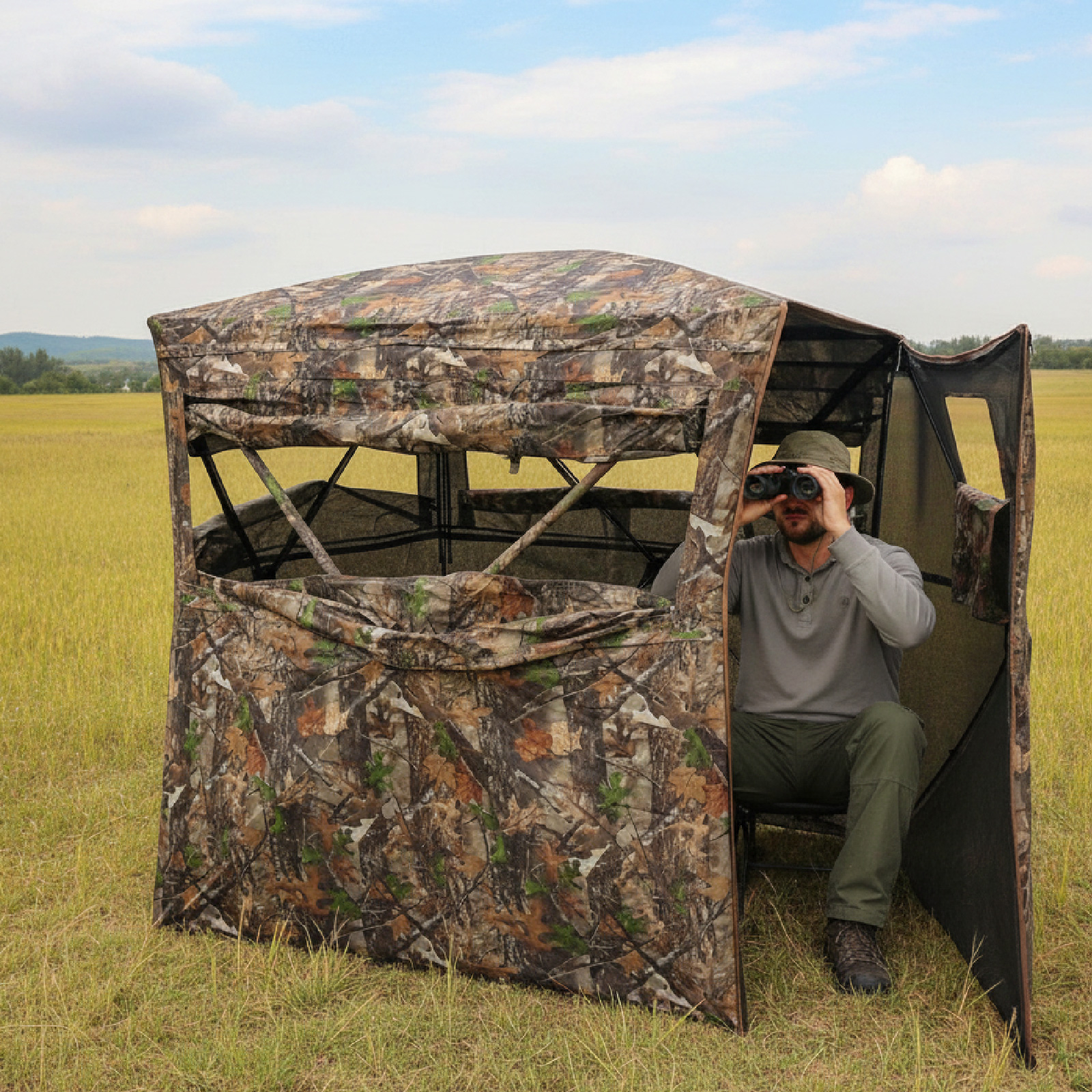 Camouflage Pop-Up Hunting Blin - Outdoor Hunting Blinds review and price