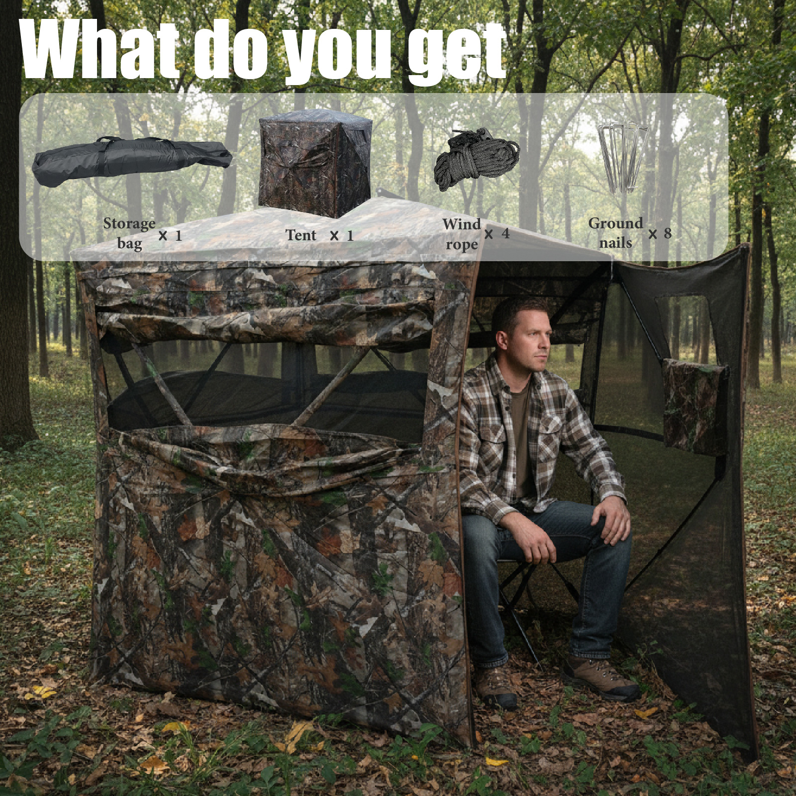 Camouflage Pop-Up Hunting Blin - Outdoor Hunting Blinds review and price