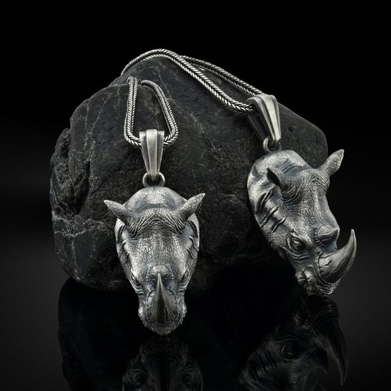 1Pcs Pure Tin Rhino Head Penda - Wildman Hunting & Outdoor Nelspruit review and price