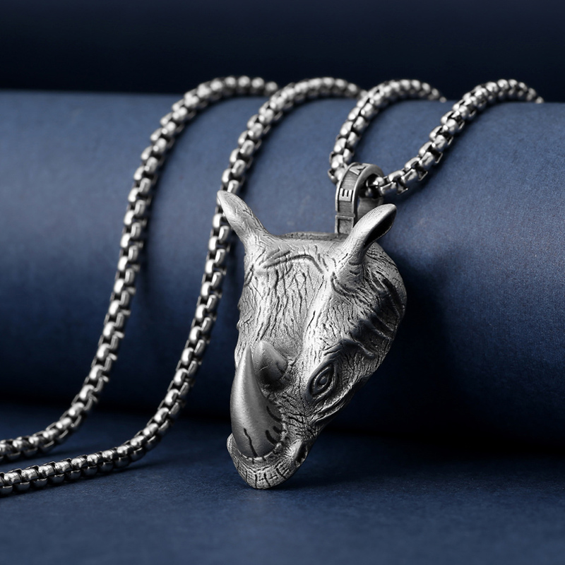 1Pcs Pure Tin Rhino Head Penda - Wildman Hunting & Outdoor Nelspruit review and price