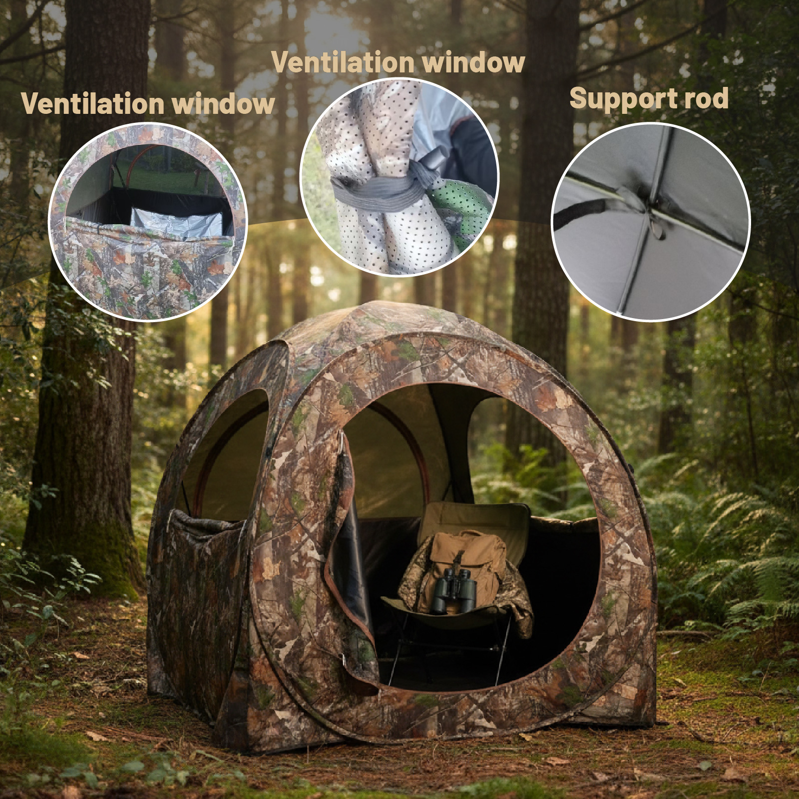 Camouflage Pop-Up Hunting Blin - Outdoor Hunting Blinds review and price