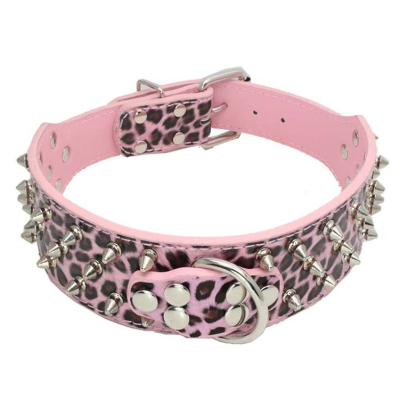 5cm Luxury PU leather pink dog - Outdoor Hunting Dog Collar review and price