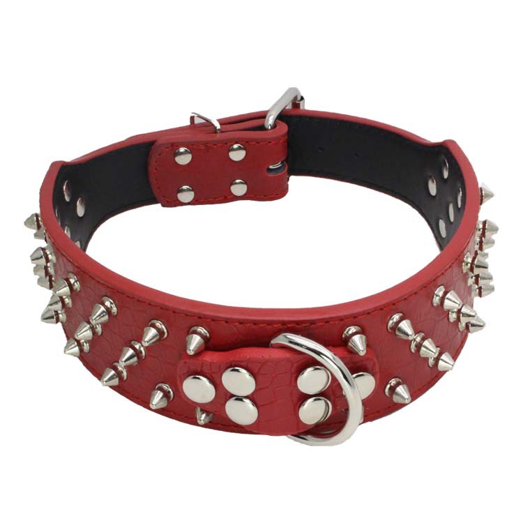 5cm Luxury PU leather pink dog - Outdoor Hunting Dog Collar review and price