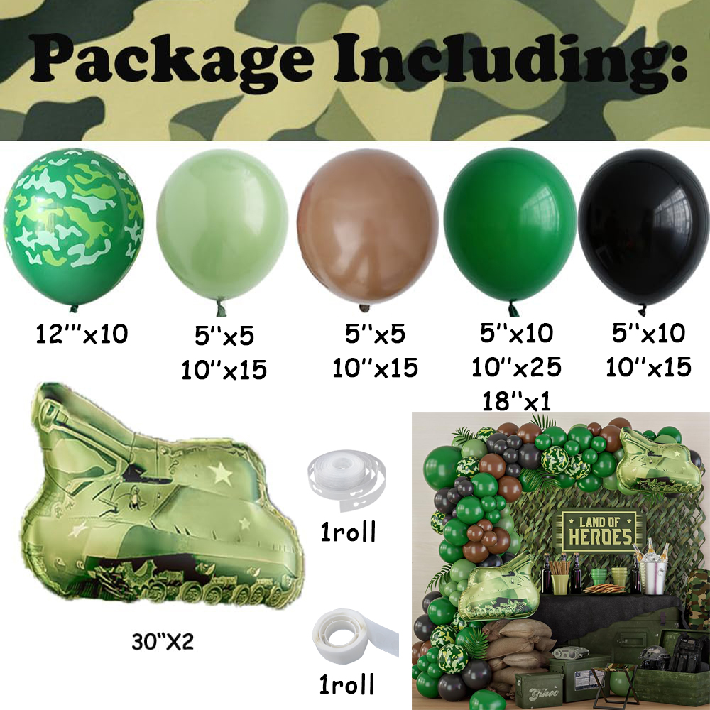 115/119pcs Green Camouflage Ba - Hunting And Camping In Jungle review and price