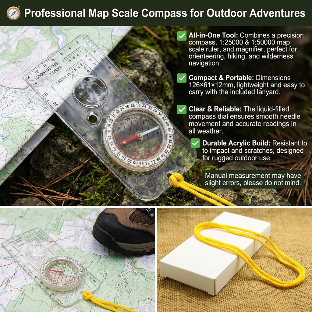 Navigation Map Ruler Compass - - Outdoor Hunting Maps review and price